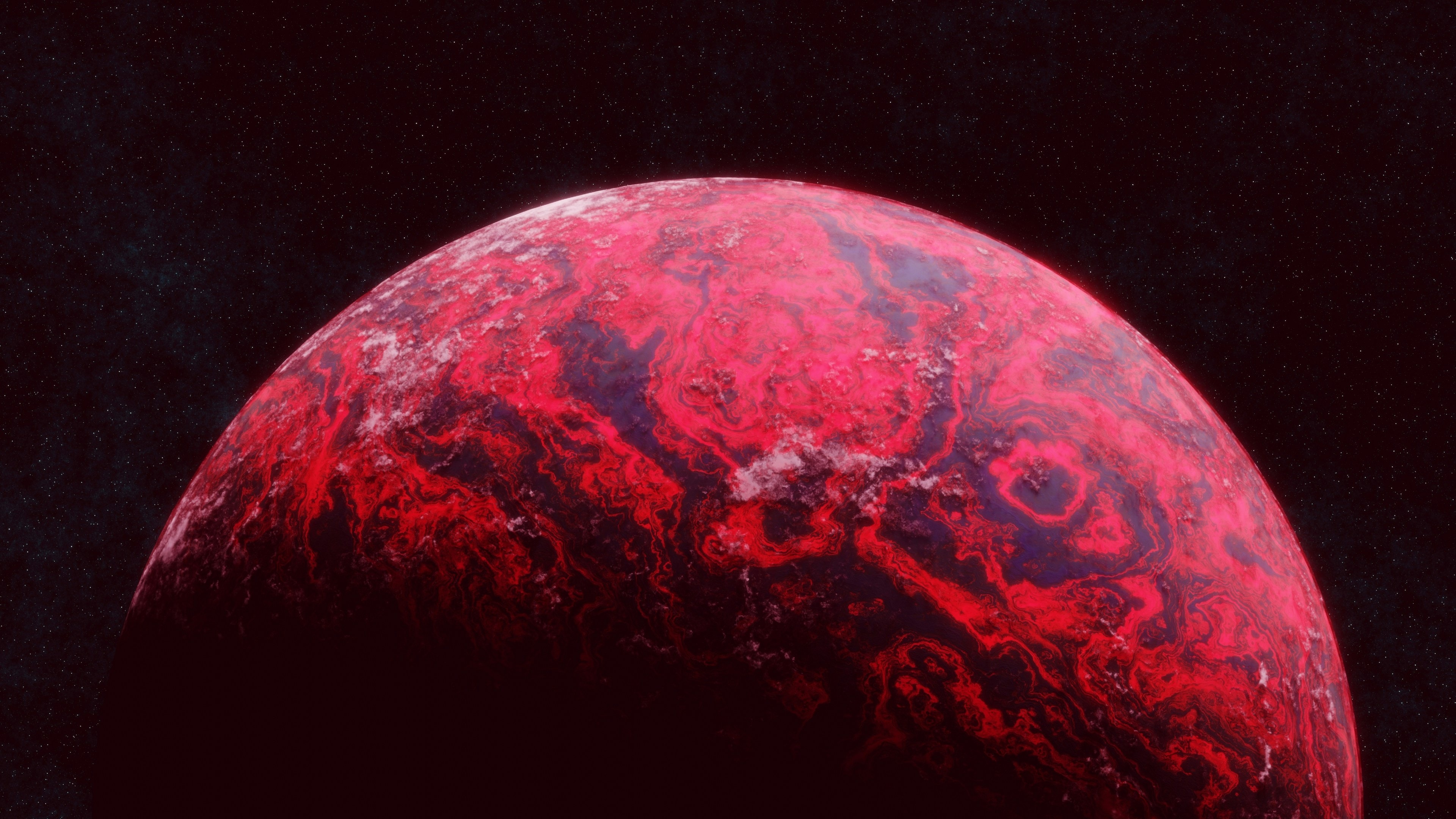 Red planet in space